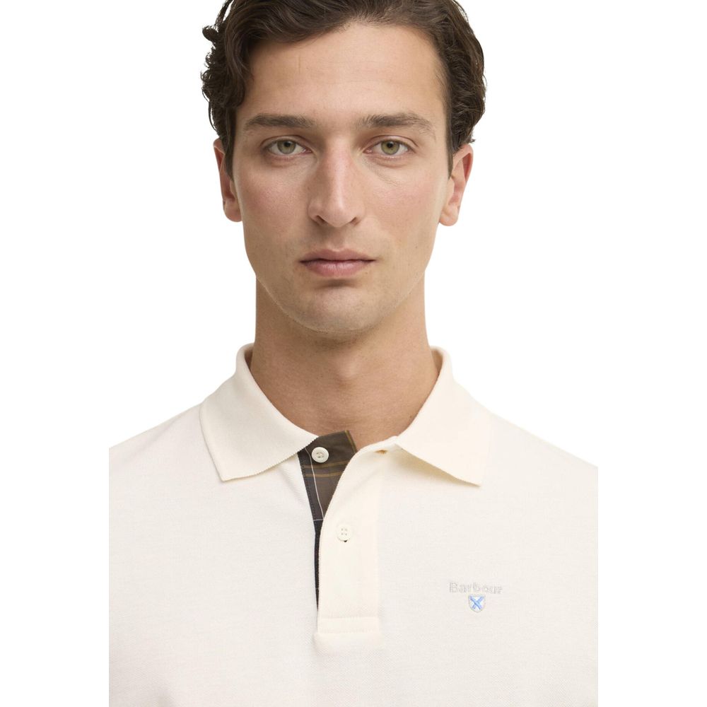 Barbour Cream Cotton Polo Shirt