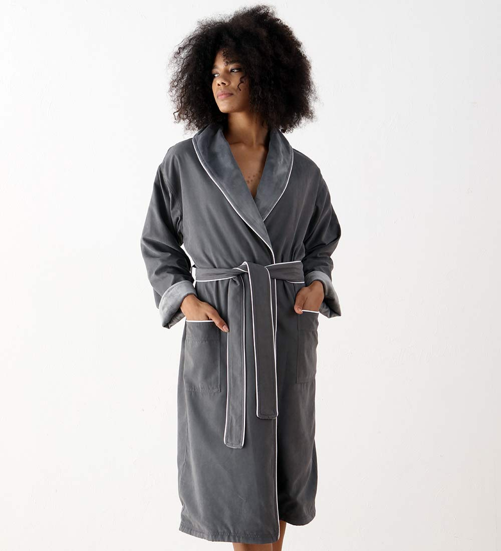 Women's Plush Microfiber Spa Robe