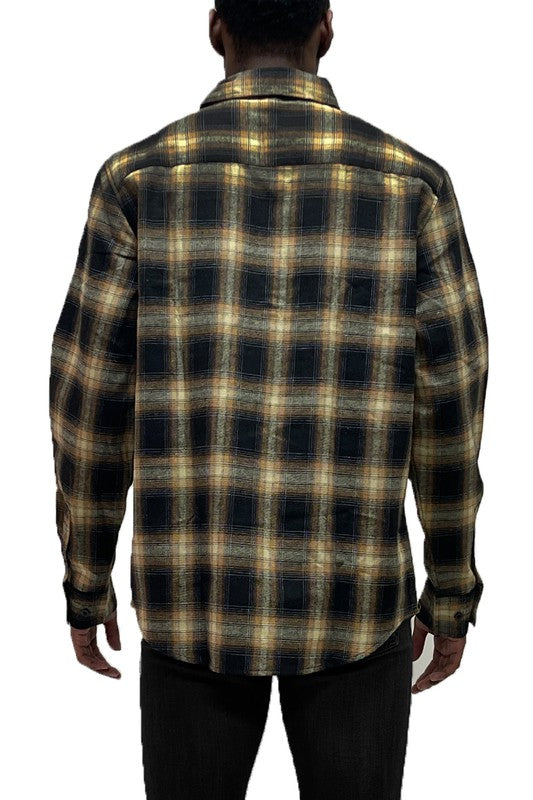 FULL PLAID CHECKERED FLANNEL LONG SLEEVE