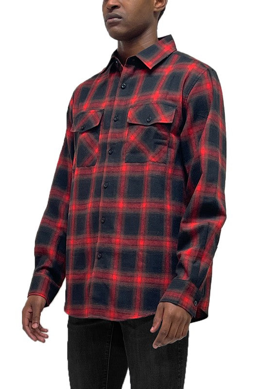 FULL PLAID CHECKERED FLANNEL LONG SLEEVE