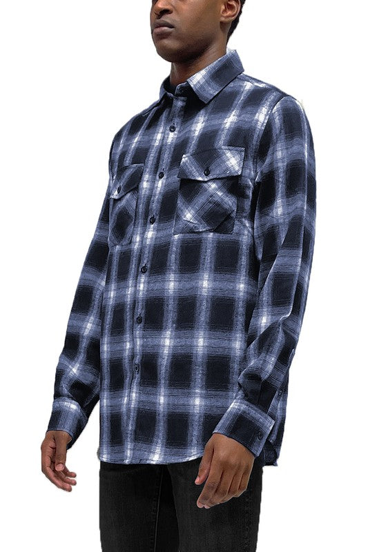 FULL PLAID CHECKERED FLANNEL LONG SLEEVE