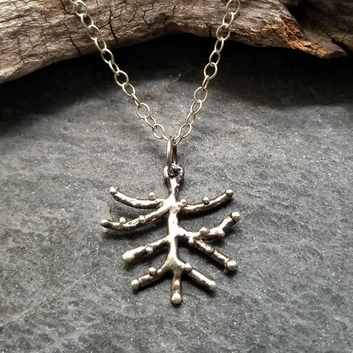 Little Tree Pendant Necklace|Sterling Silver