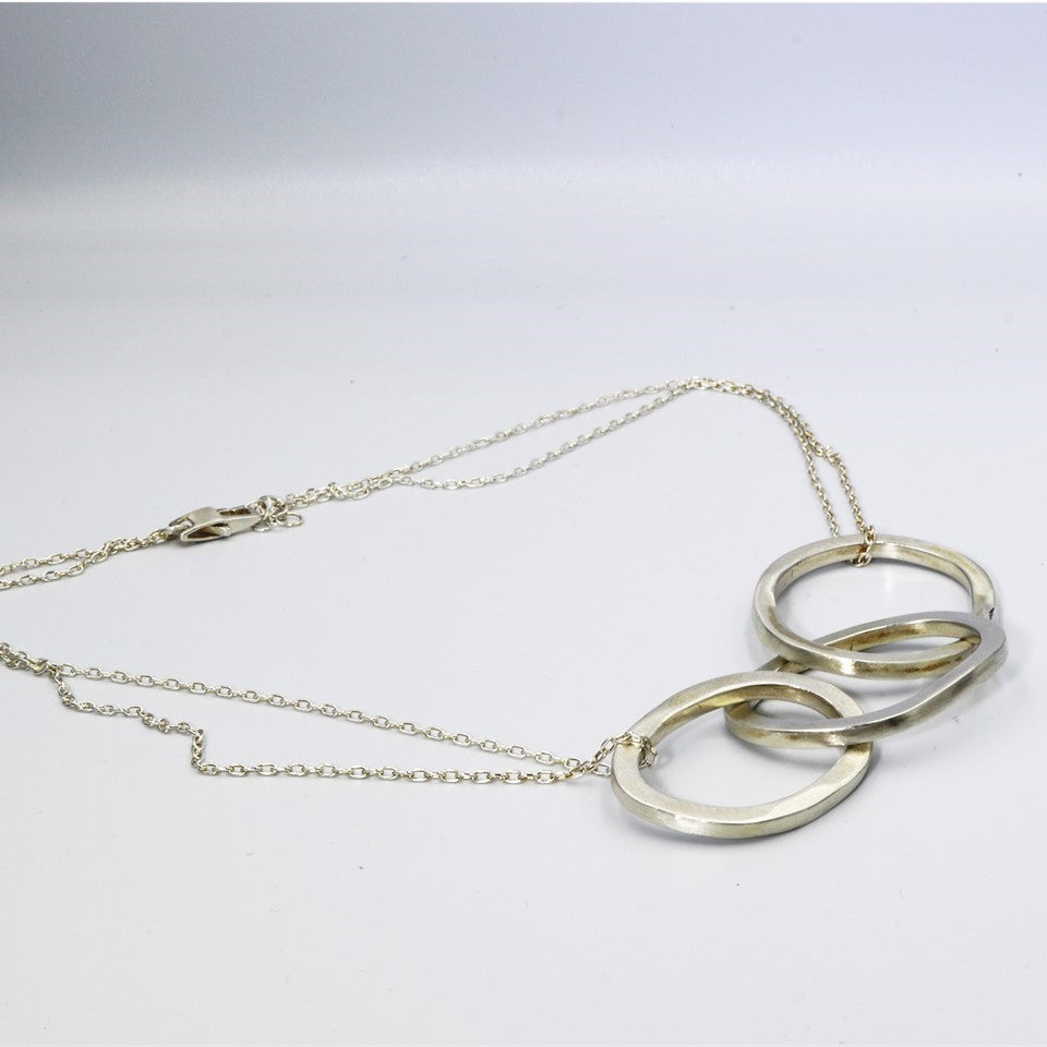 Triple Geo Necklace|Sterling Silver