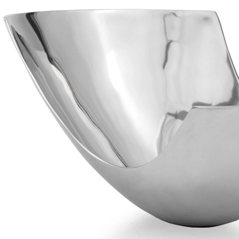 "12" Mod Aluminum Scoop Centerpiece Bowl"