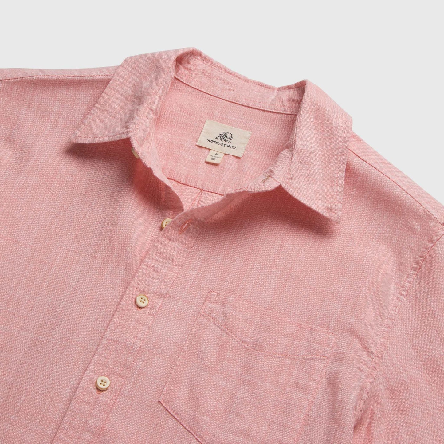 Joey Slub Island Shirt - Lobster Bisque
