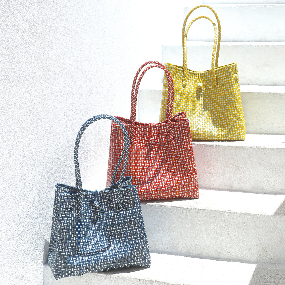 The Toko Recycled Tote Bag, in Red & White