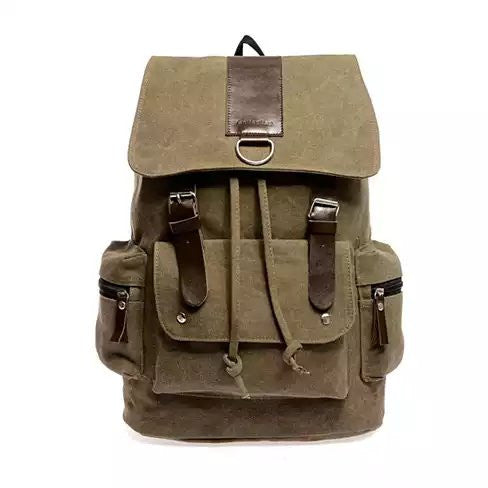 Back To Campus Canvas Backpack In 4 Colors