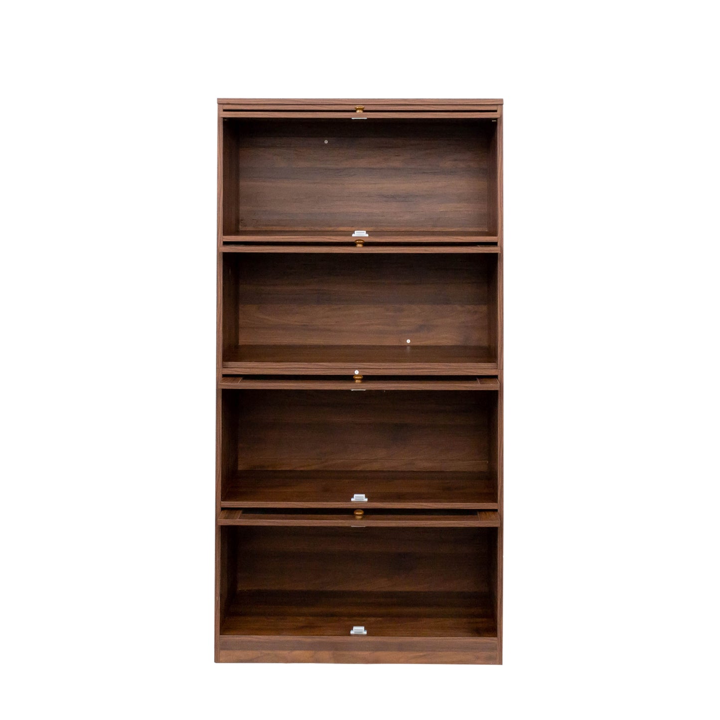 Bookcase Contemporary Closed Back Glass Doors Office Storage Cabinet Floor-to-Ceiling Low Cabinet Bookcase Against Wall Dustproof Bookshelf