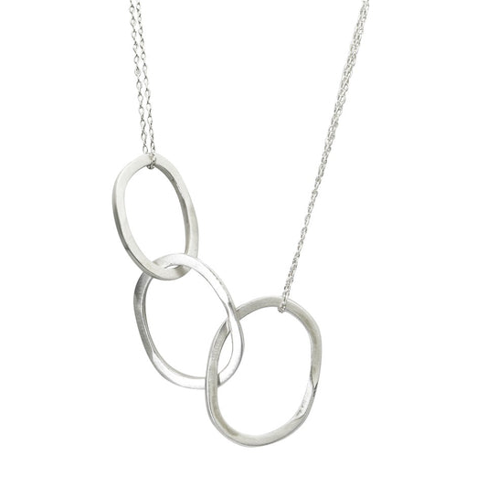 Triple Geo Necklace|Sterling Silver