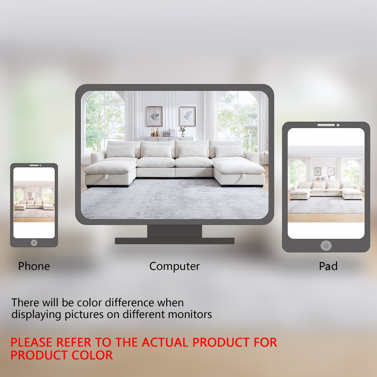 Big Deep Seat U-Shaped Corduroy Sectional Couches for Living Room, 4 Seater Sofa Couch with 2 Storage Footstool and 4 Waist Pillows (Corduroy, Green)