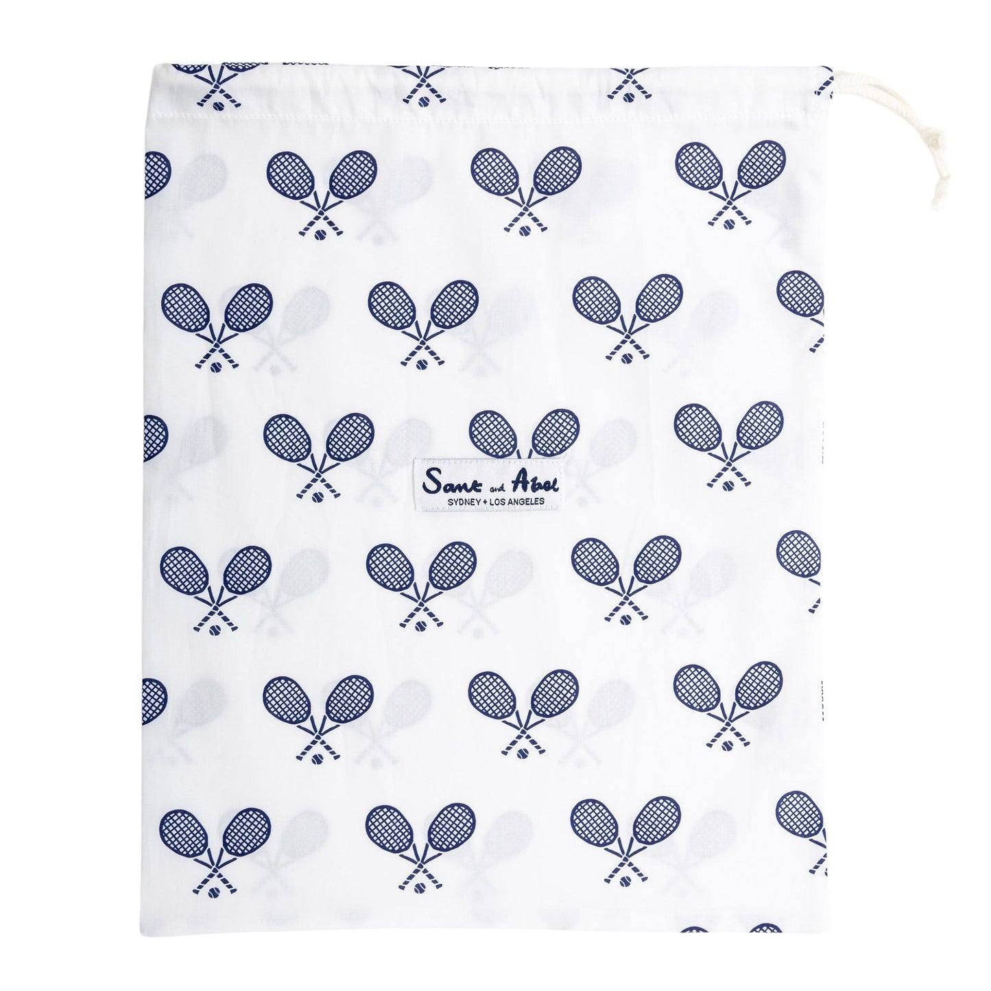 Men's Tennis Navy Sleep Shorts - Organic Cotton Poplin
