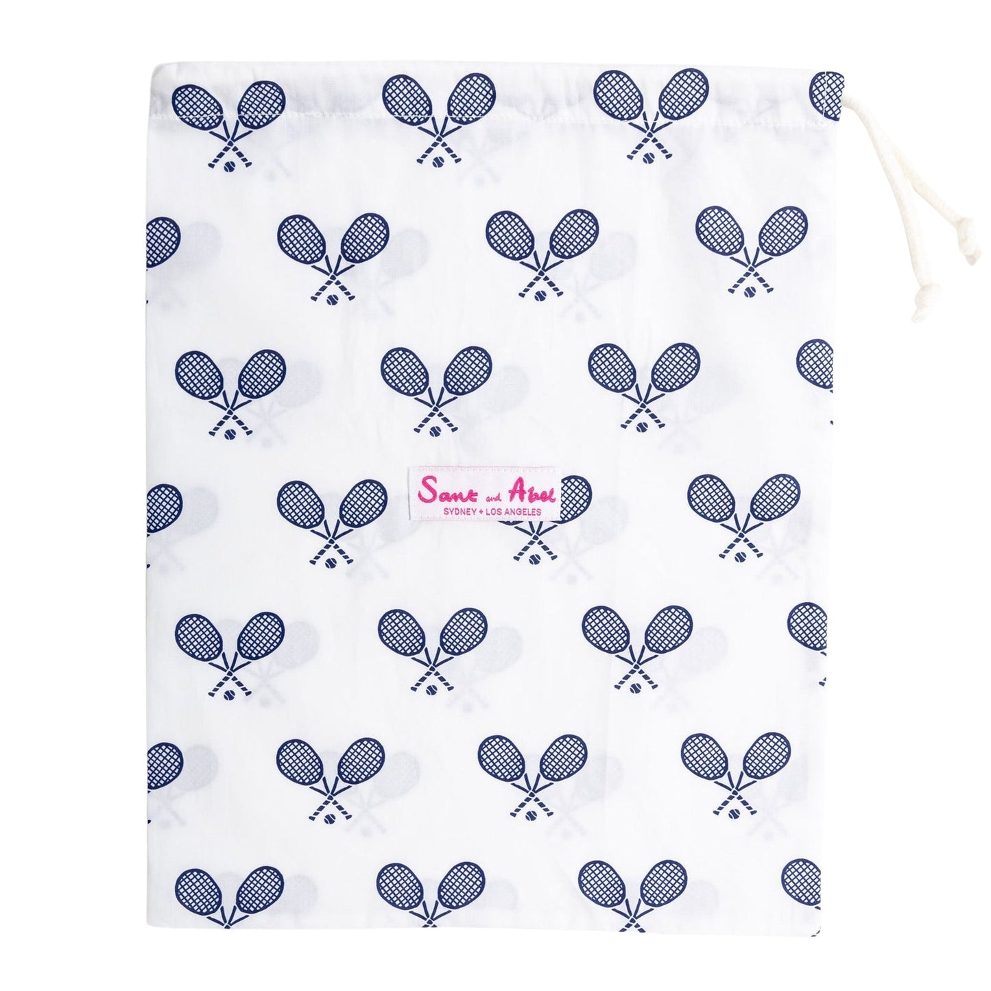 Women's Tennis Navy Short PJ Set - Organic Cotton Poplin