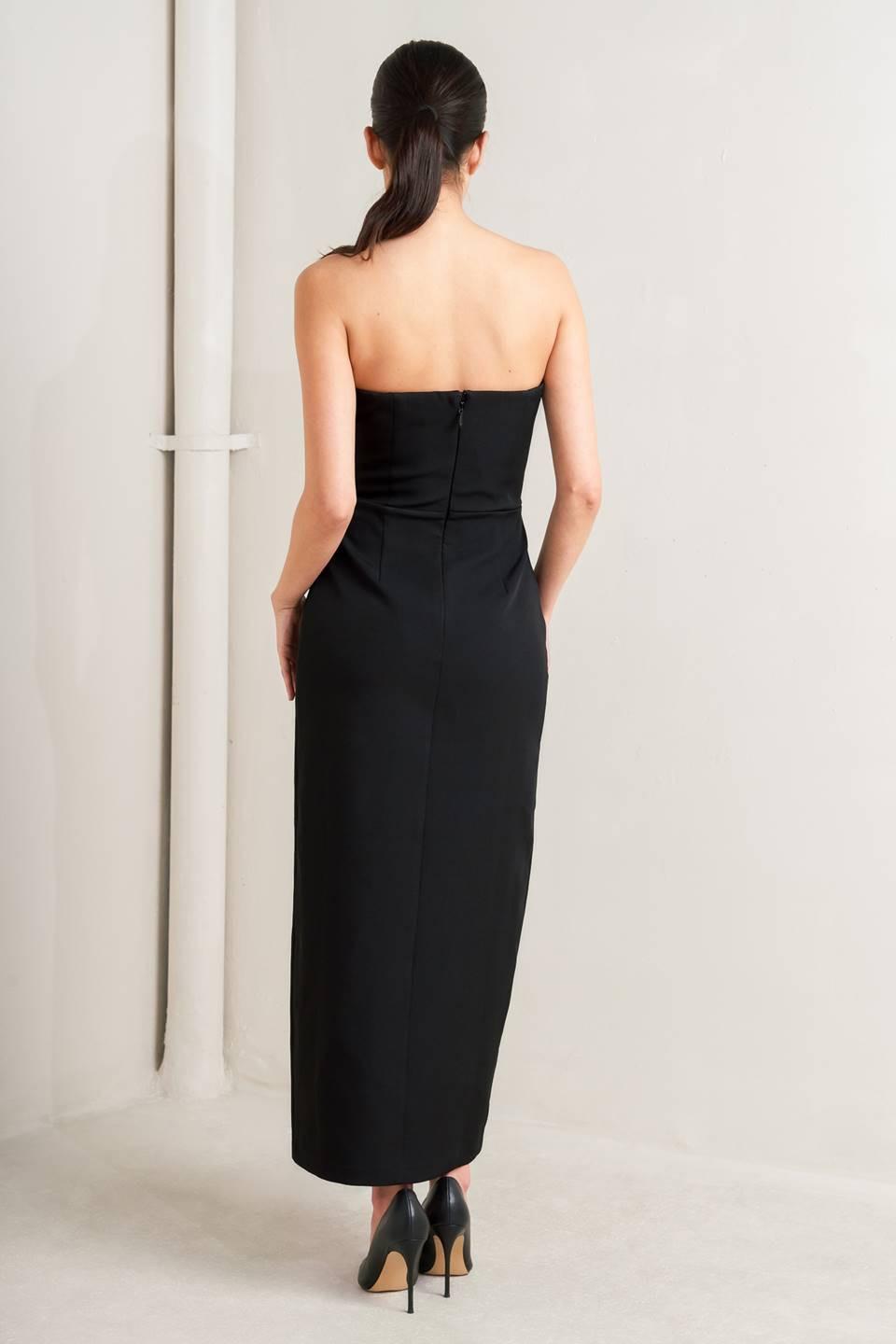 SECRET MOMENT WOVEN MIDI DRESS