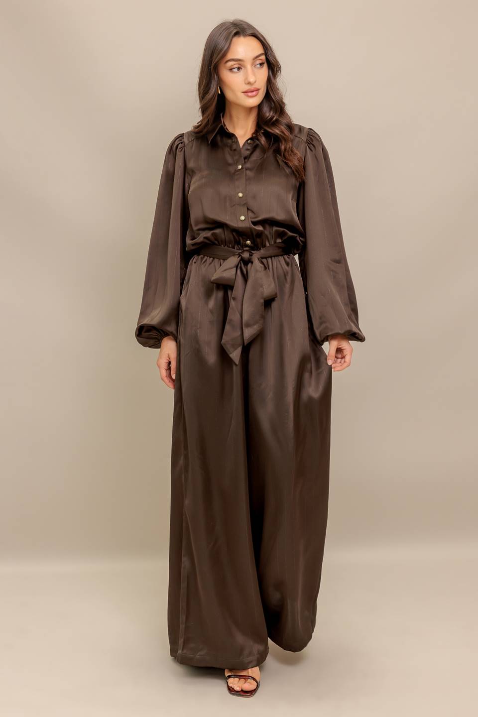 SUGAR BROWNIE WOVEN JUMPSUIT