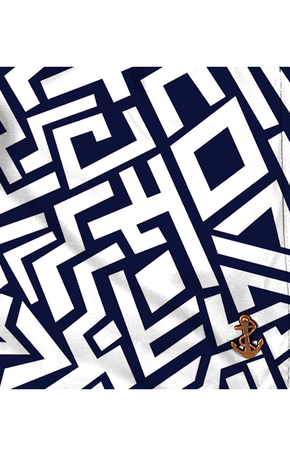 Tribal Abstract Navy Swim Short
