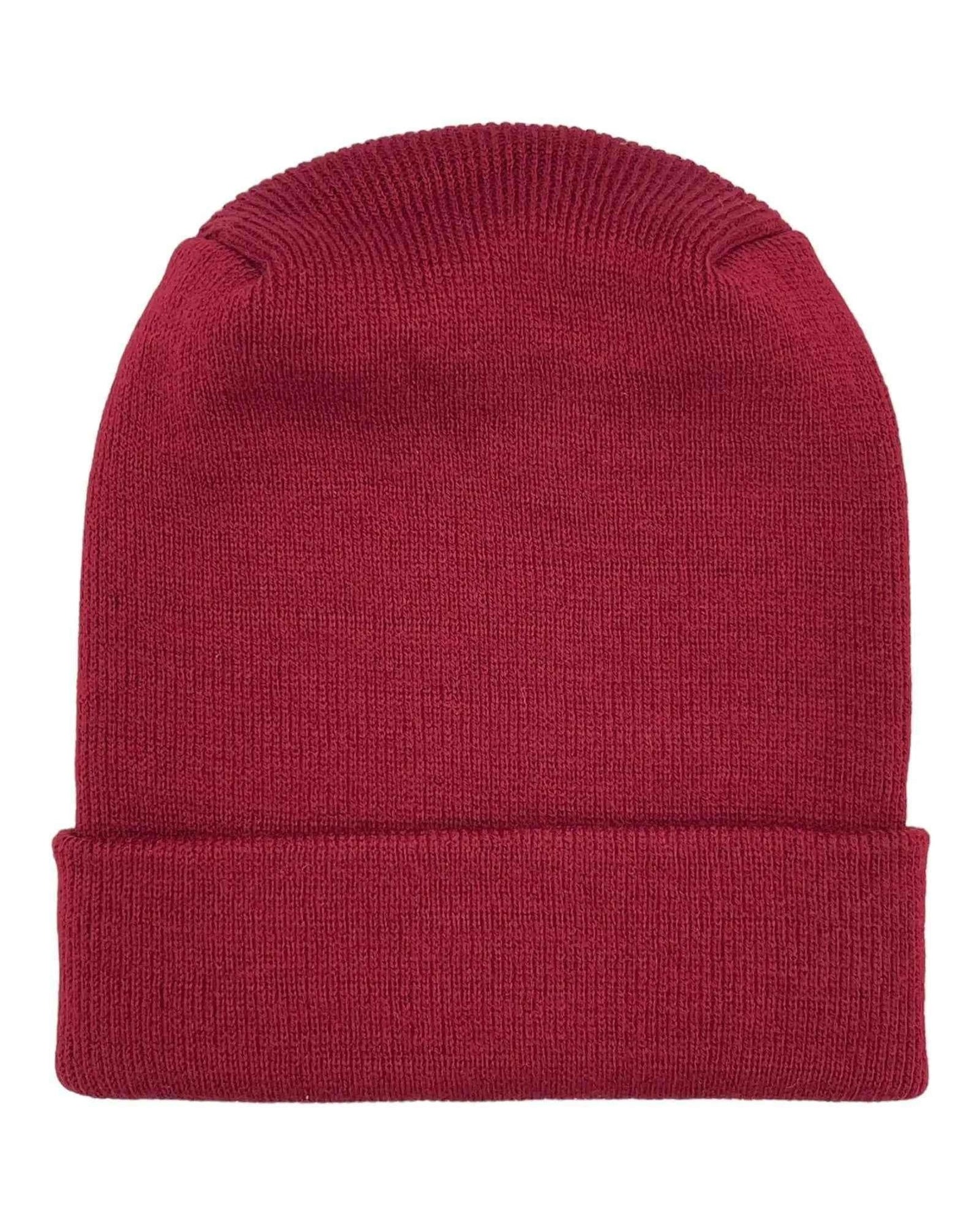 HAAKWEAR H-Stitch Cuffed Beanie - New Designed and Made in USA (Patented Design) - Burnt Maroon