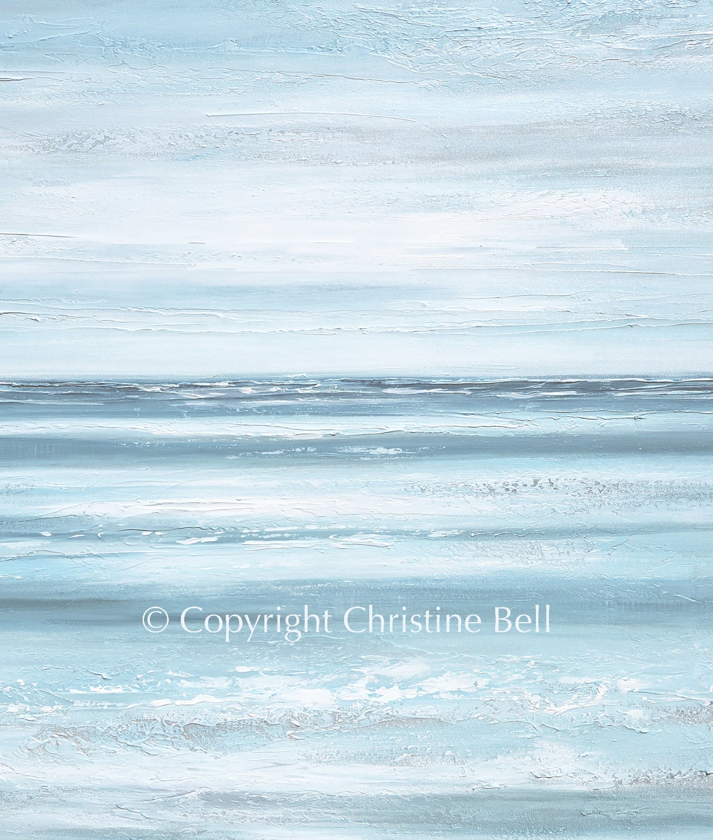 "Staying Afloat" ORIGINAL Textured Coastal Abstract Painting, XL 48x48"