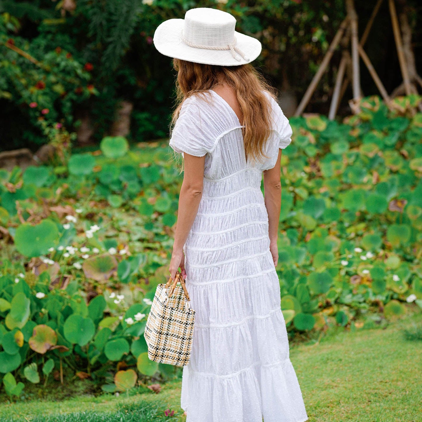 The Srikandi Ruffle Maxi Dress In White
