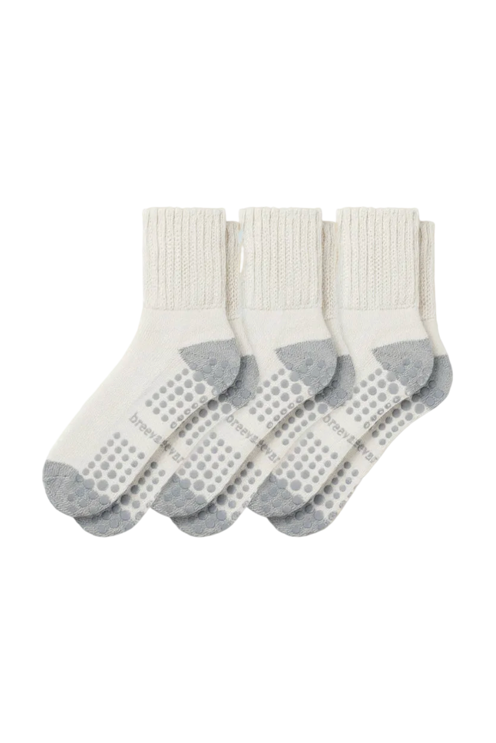 3-Pack Men's Work From Home Crew Socks with Relaxed Cuff and Non-Slip Grip