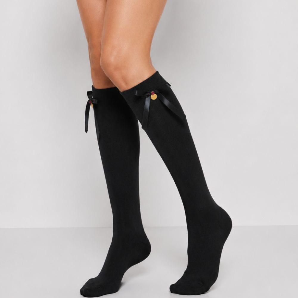 Midnight Royale Bow Socks