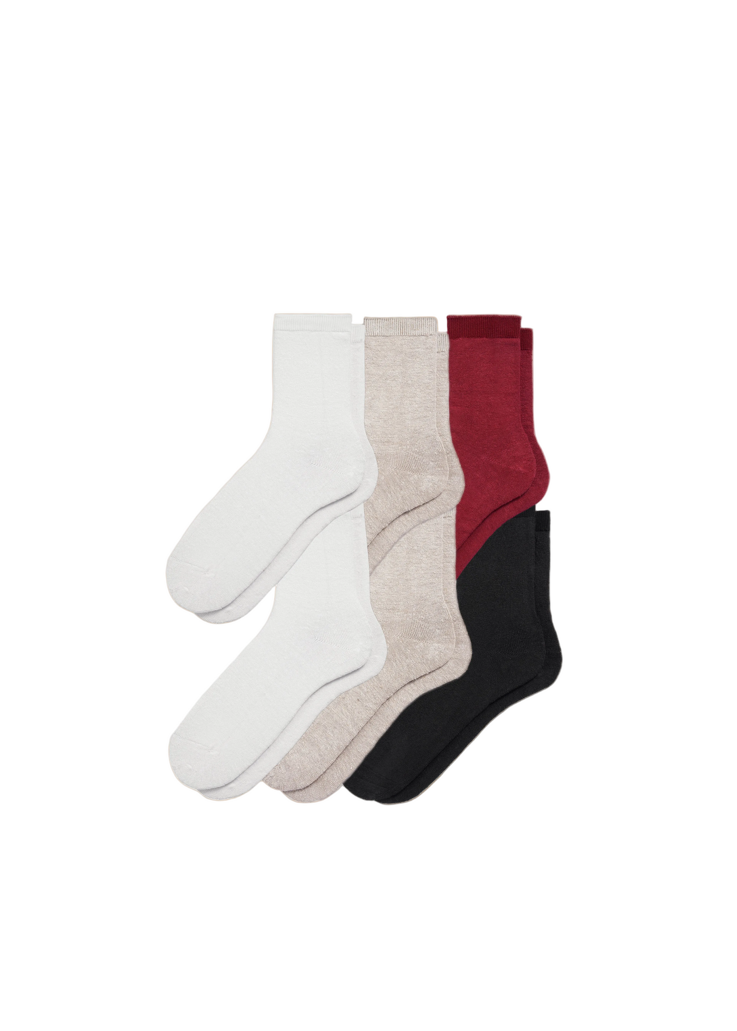 6-Pack Women's Hemp Crew Socks