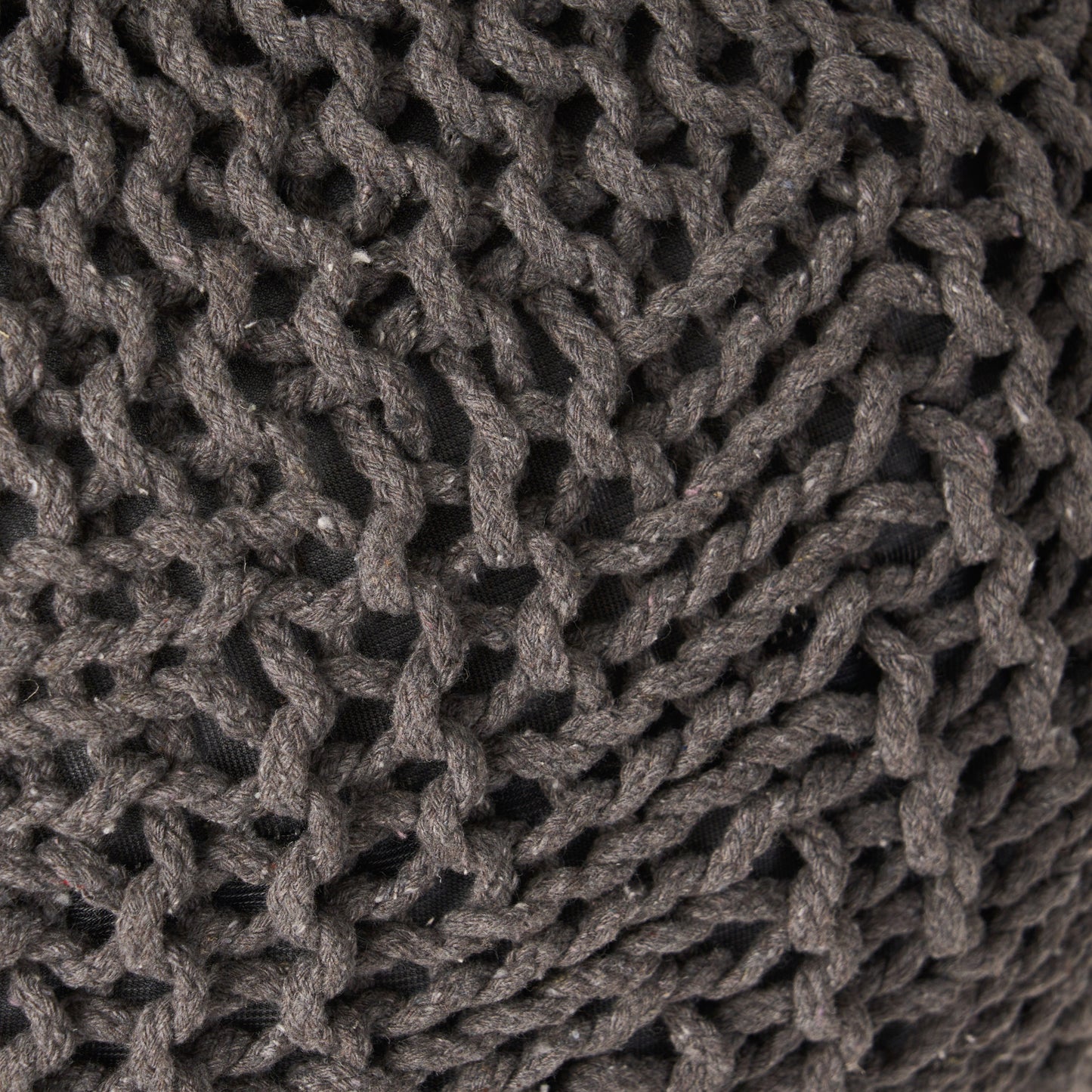 Hazel Knitted PET Yarn 20 x 20 Round Pouf