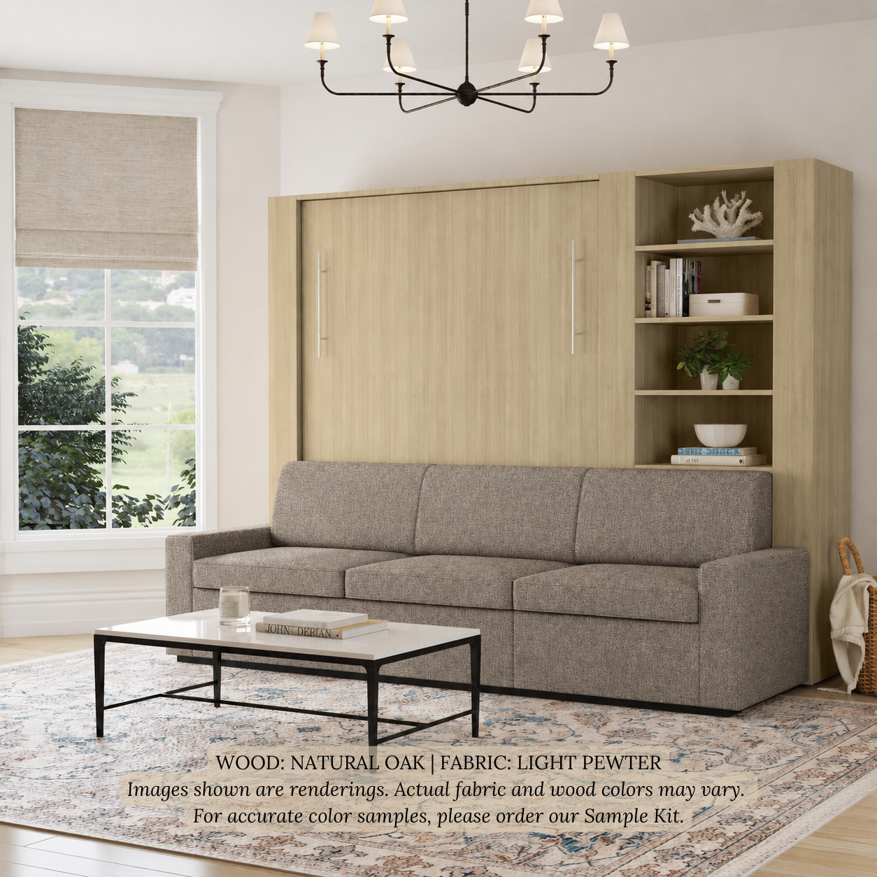Wall Bed with Extended Sofa