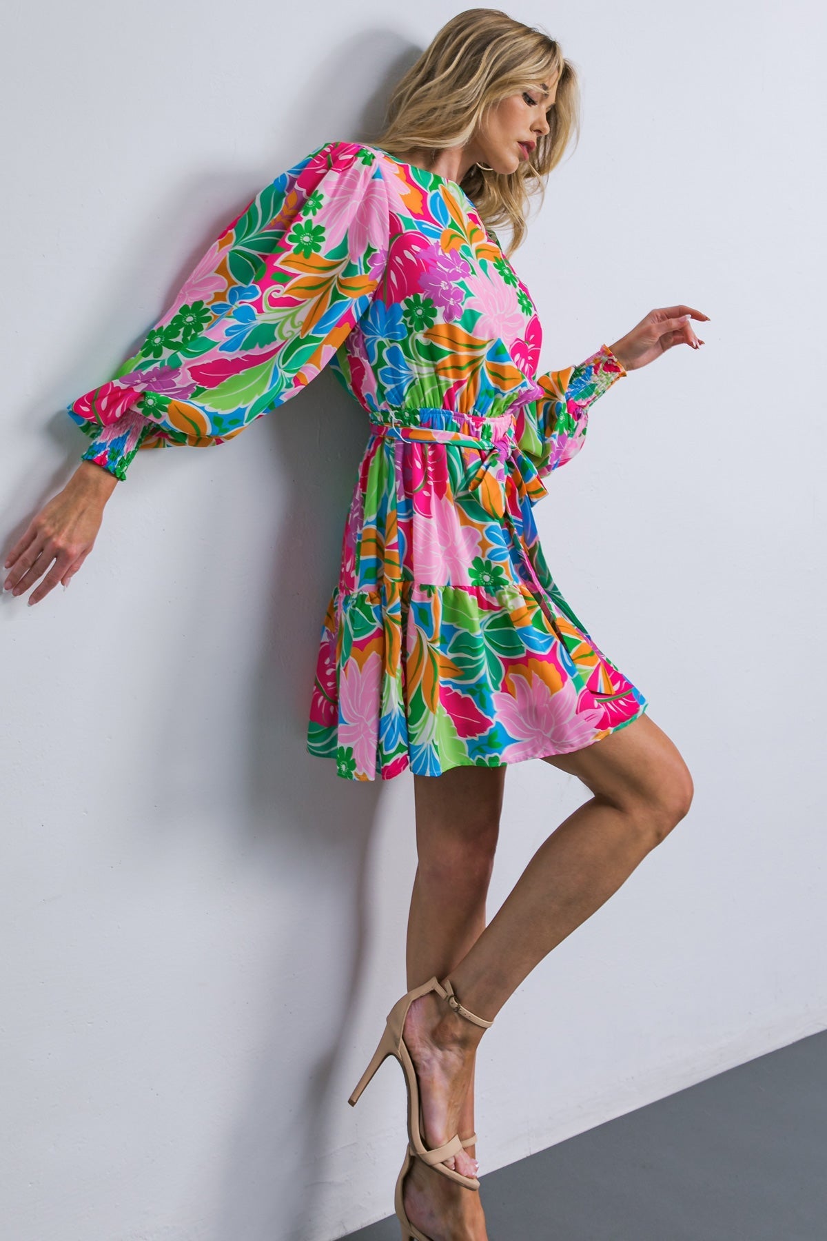 MY HEART'S DESIRE WOVEN MINI DRESS