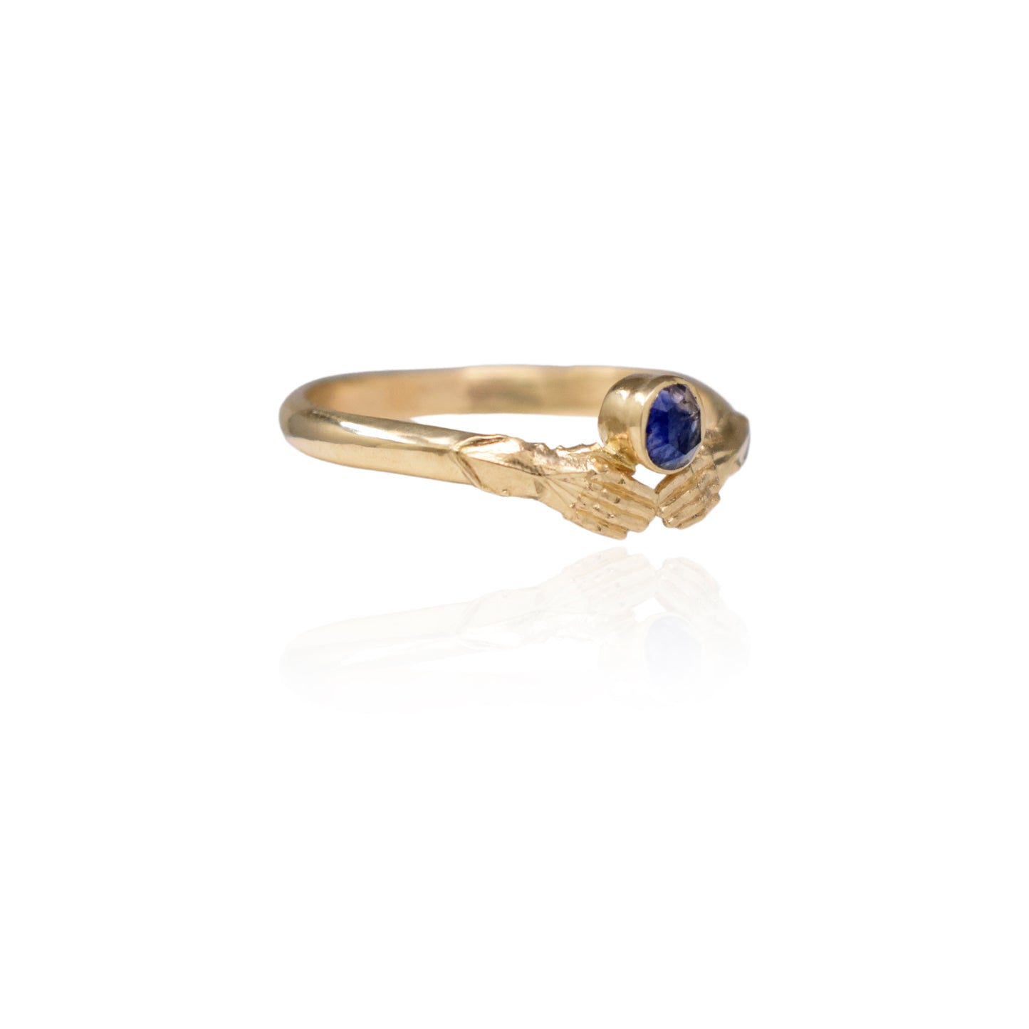 Stronghold Contour Ring with Winza Sapphire