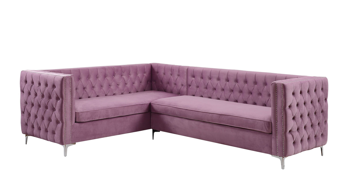 ACME Rhett Sectional Sofa, Purple Velvet 55500