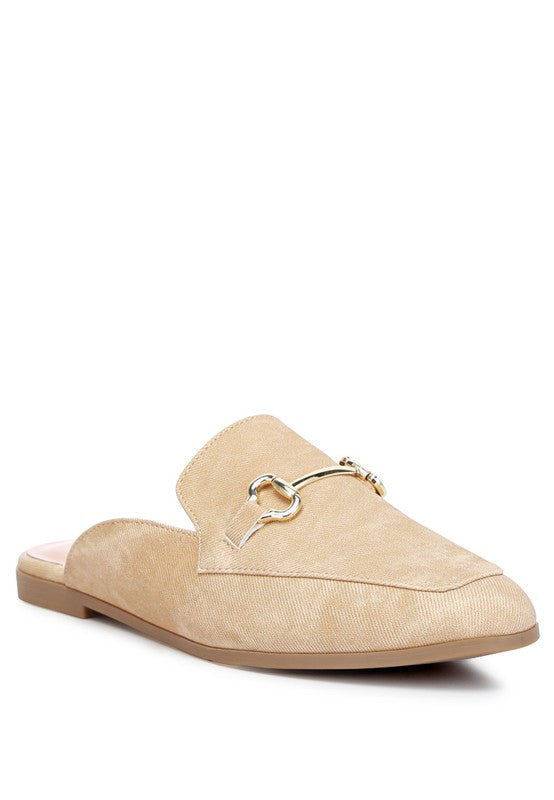 Horsebit Slip On Mules