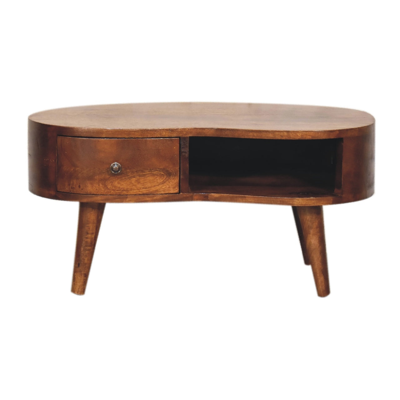 Artisan Furniture Solid Wood Mini Chestnut Wave Coffee Table