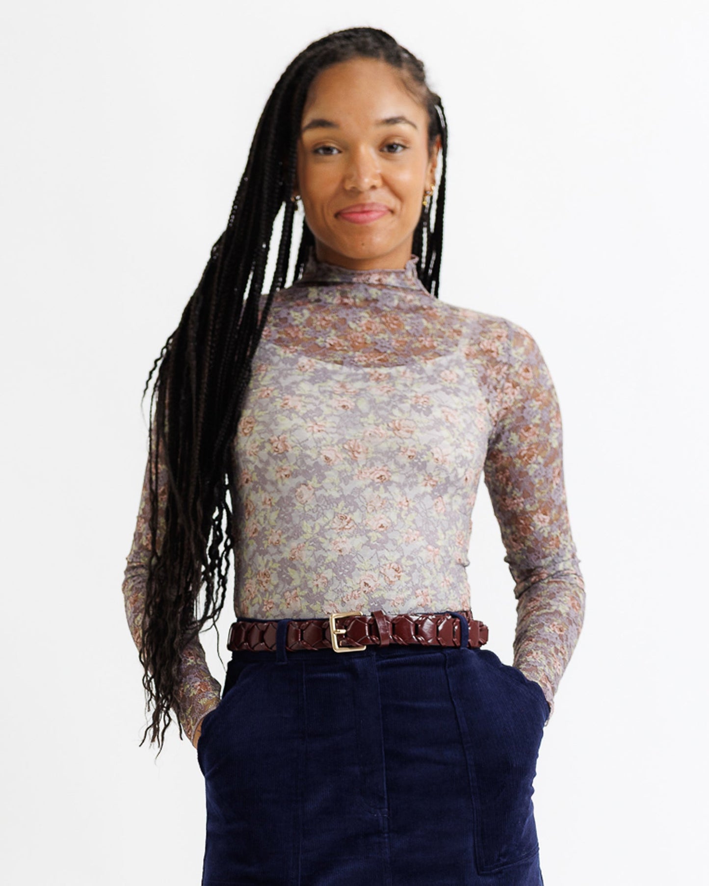 Floral Lace Layering Top
