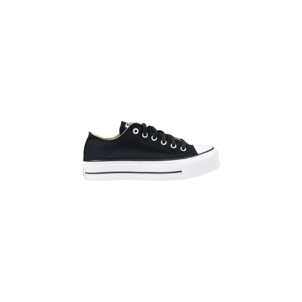 Converse Black Fabric Platform Sneakers