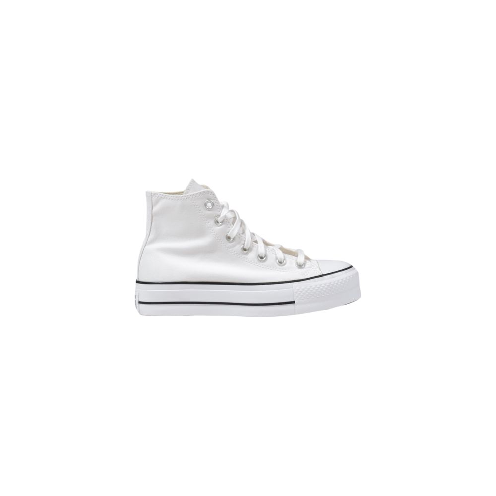 Converse White Polyester Platform Sneakers