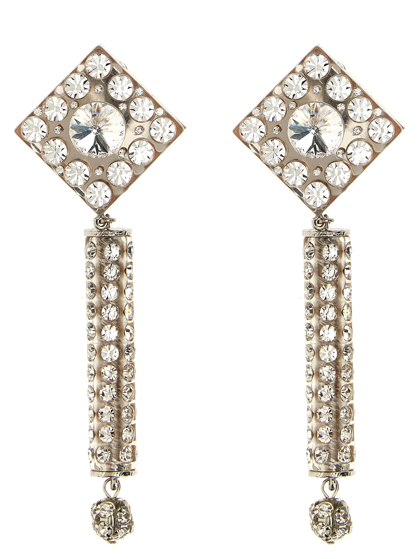Alessandra Rich Silver Plastic Earrings