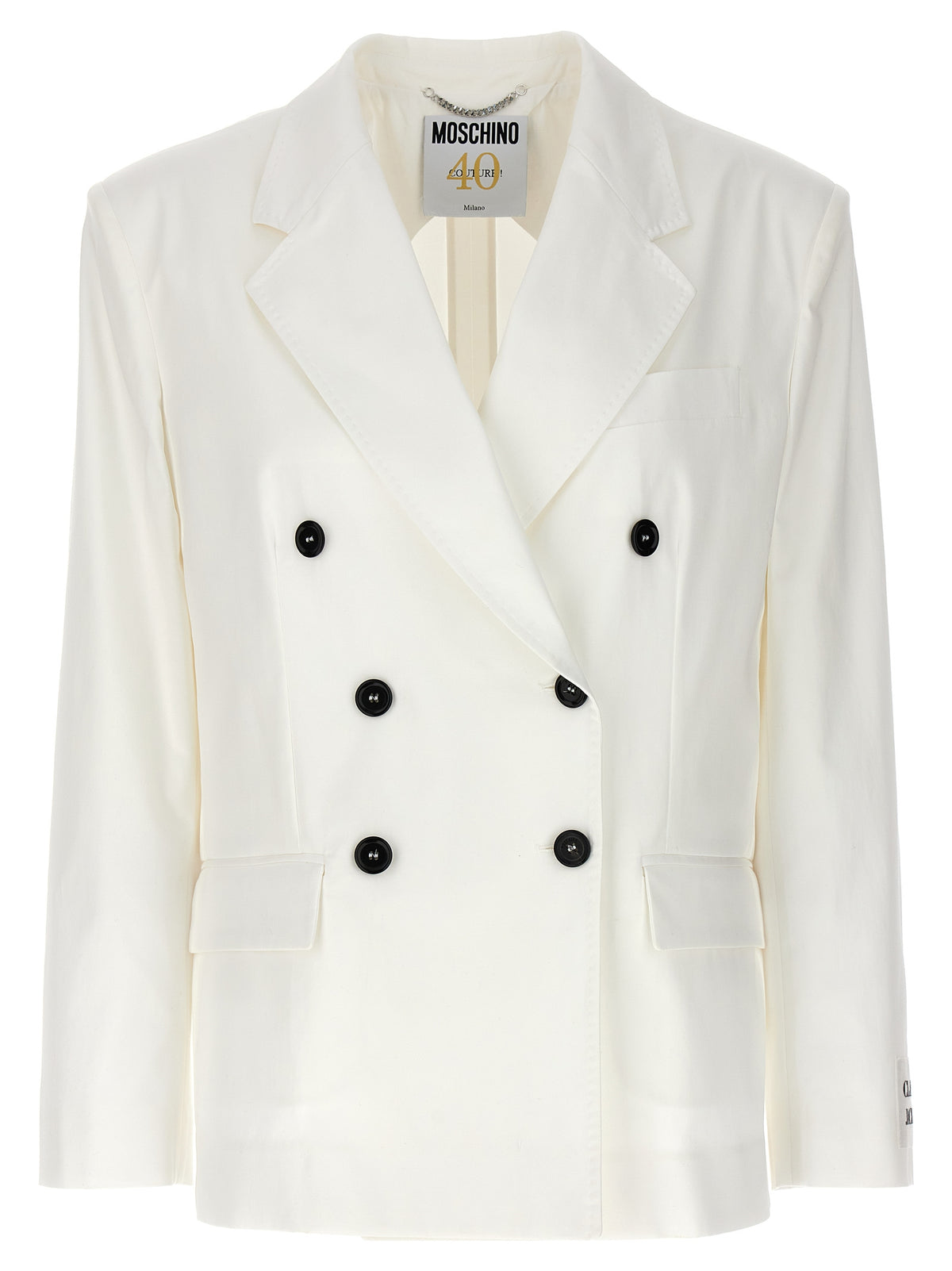 Moschino White Cotton Blazer