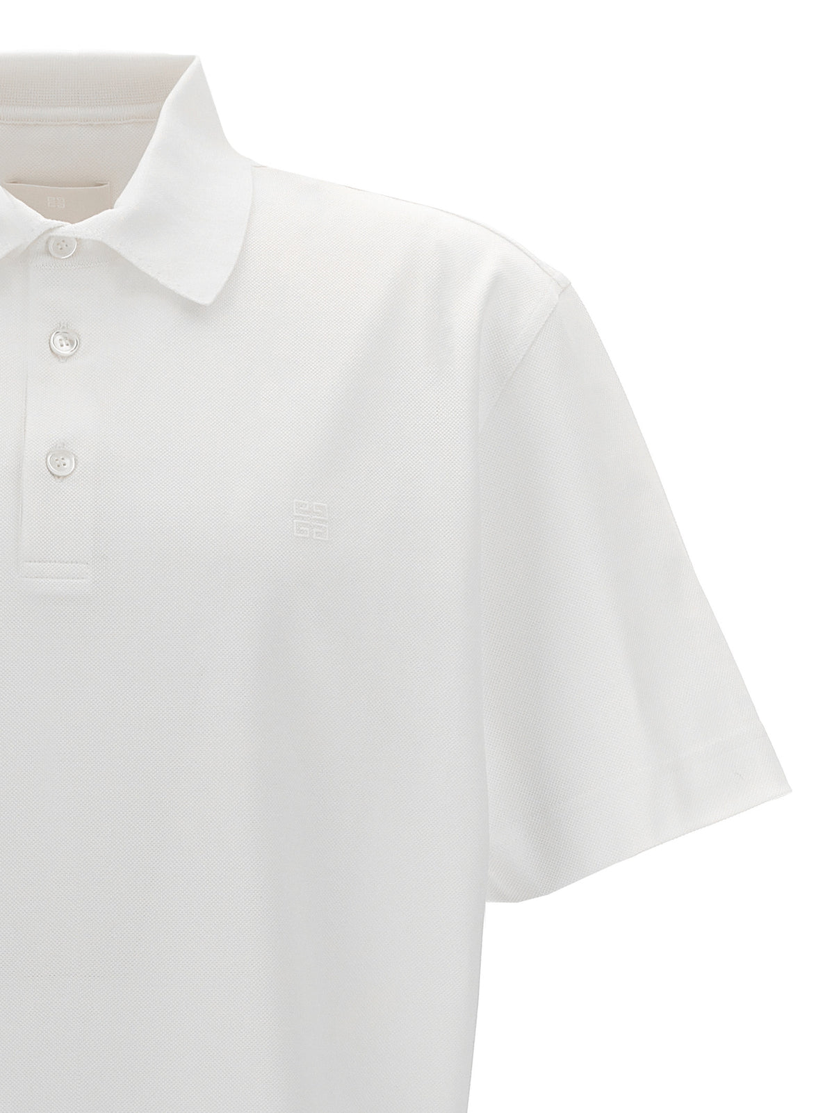 Givenchy White Cotton Polo Shirt