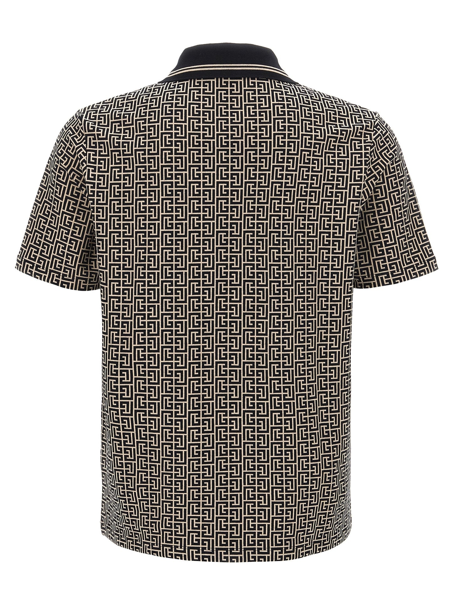 Balmain Bicolor Cotton Polo Shirt