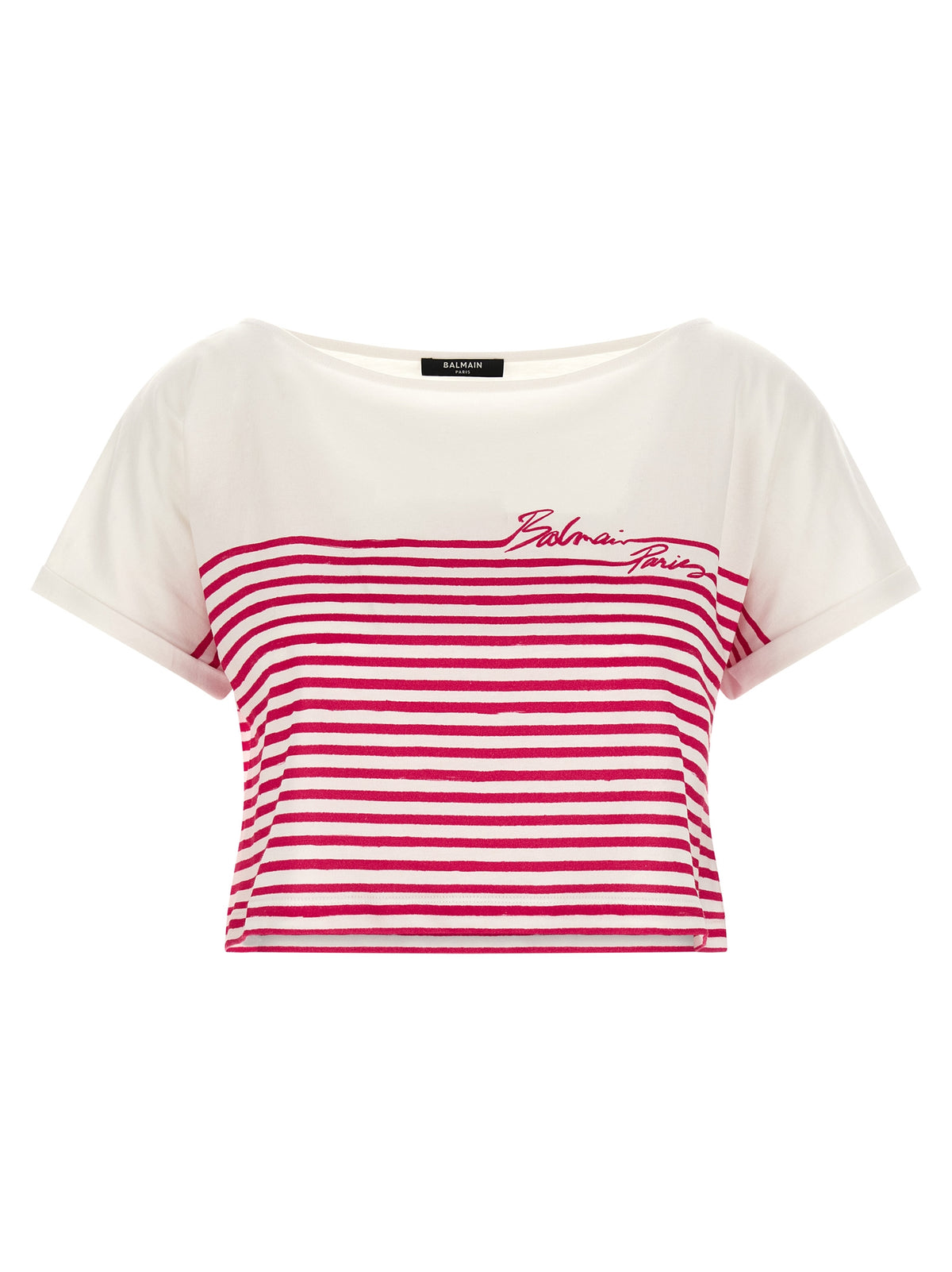 Balmain Fuchsia Cotton T-Shirt