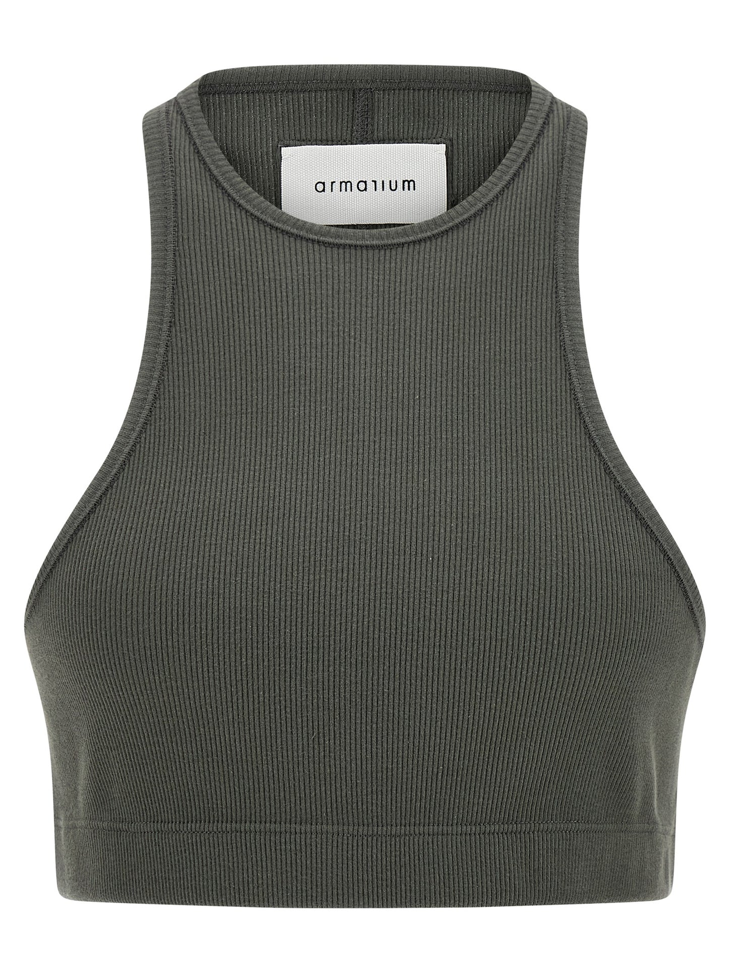 Armarium Gray Cotton Sleeveles T-Shirt