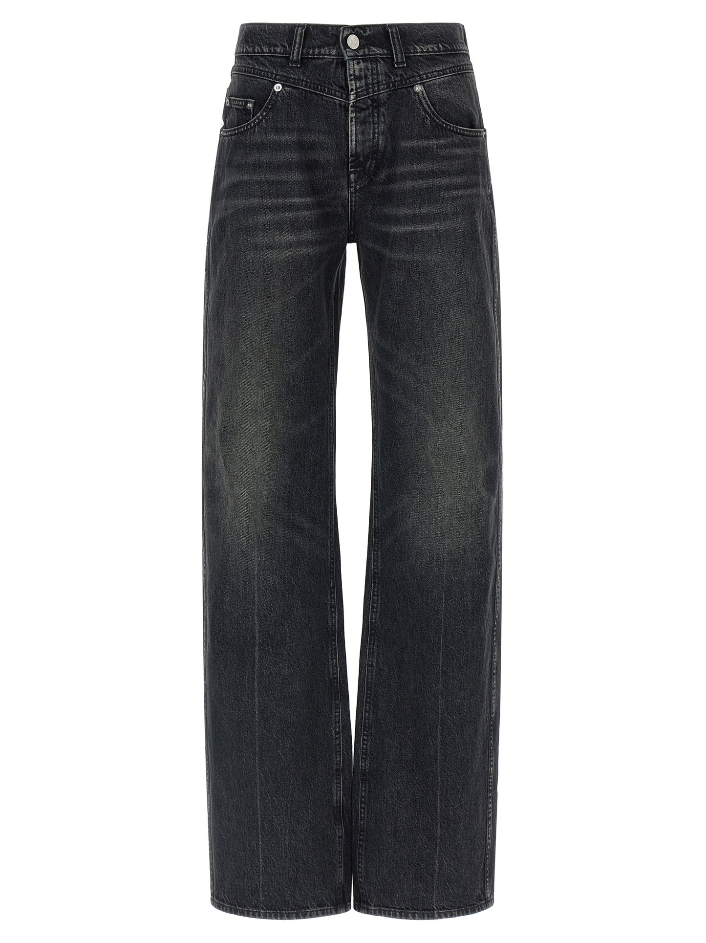 Armarium Black Cotton Straight-Leg Jeans