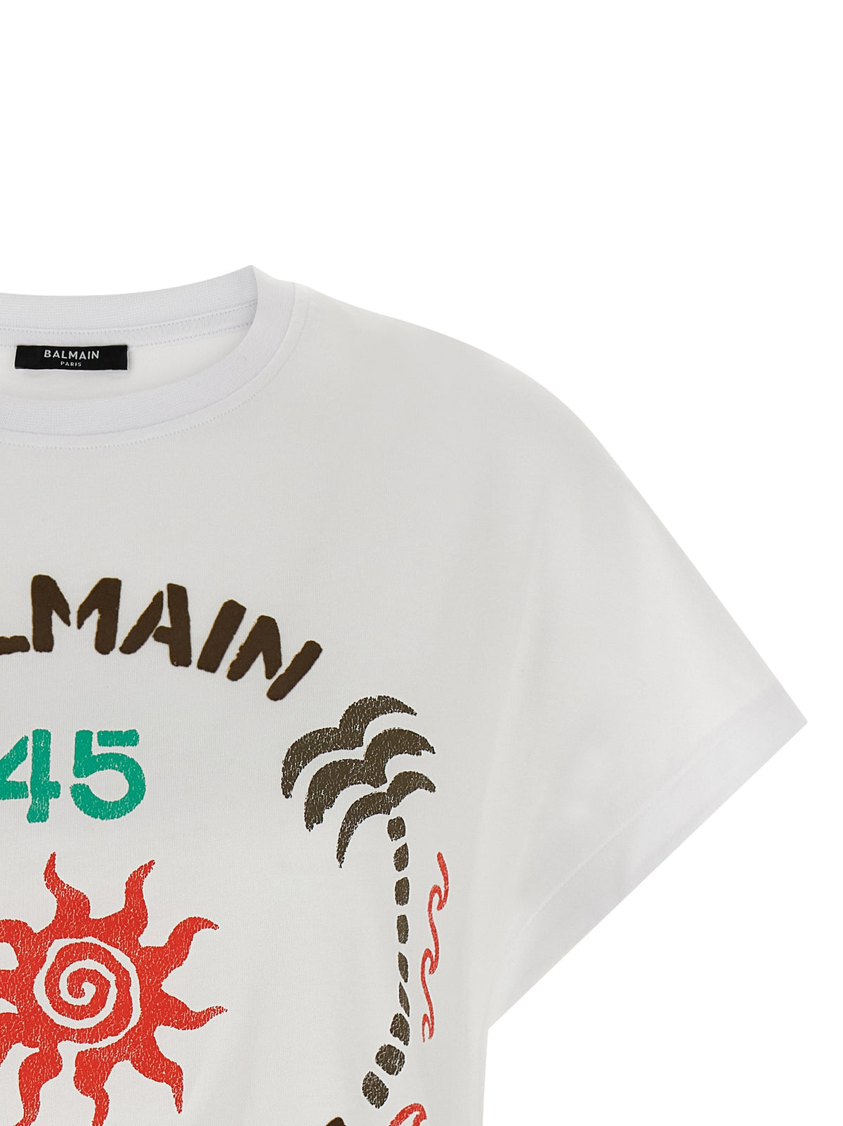 Balmain White Cotton T-Shirt