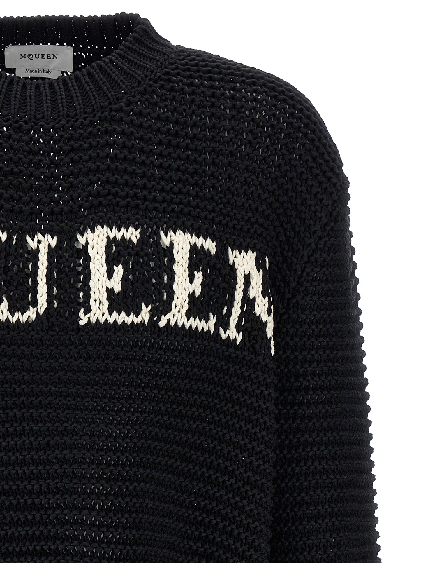 Alexander McQueen Bicolor Cotton Cardigan