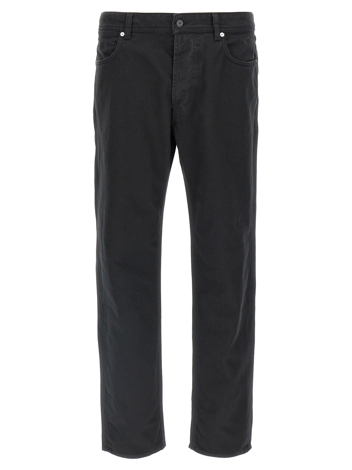 Stone Island Black Cotton Straight-Leg Jeans