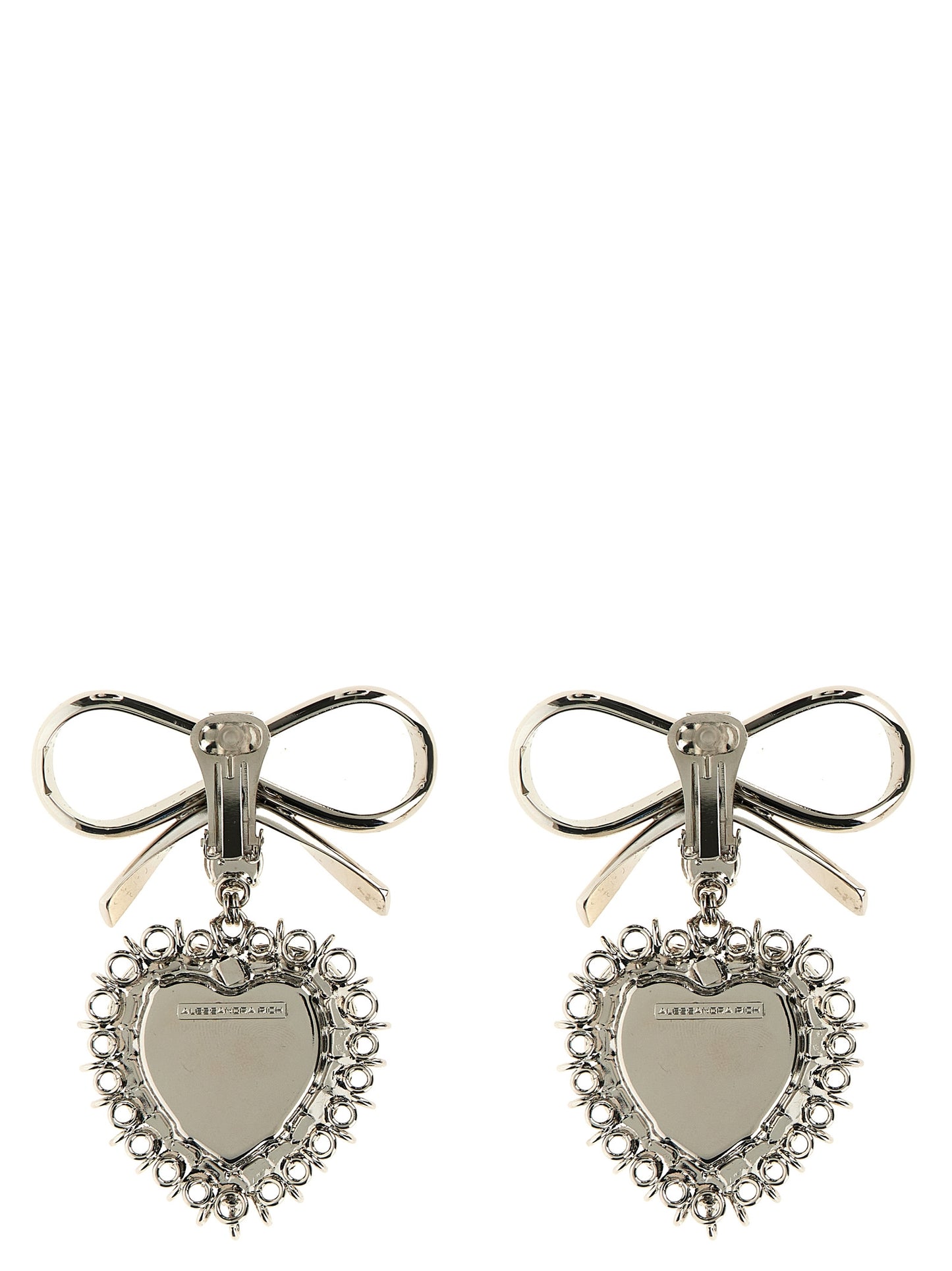 Alessandra Rich Silver Glass Earrings