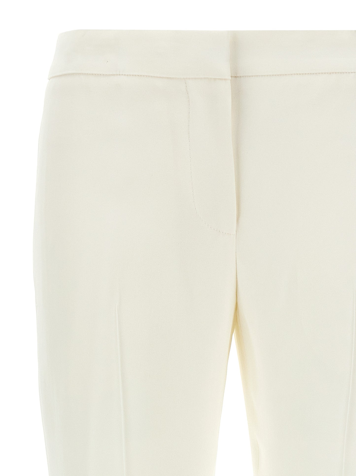 Alexander McQueen White Viscose Casual Pants