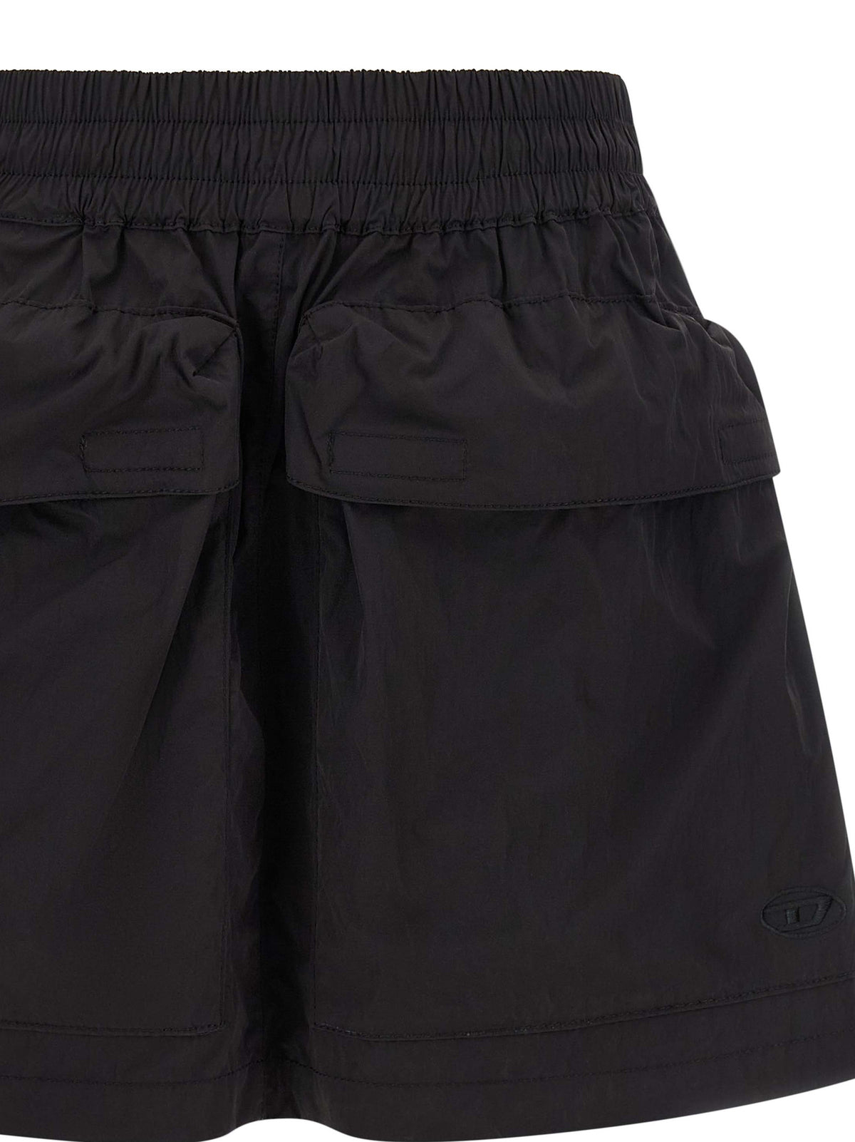Diesel Black Polyamide Long Skirt