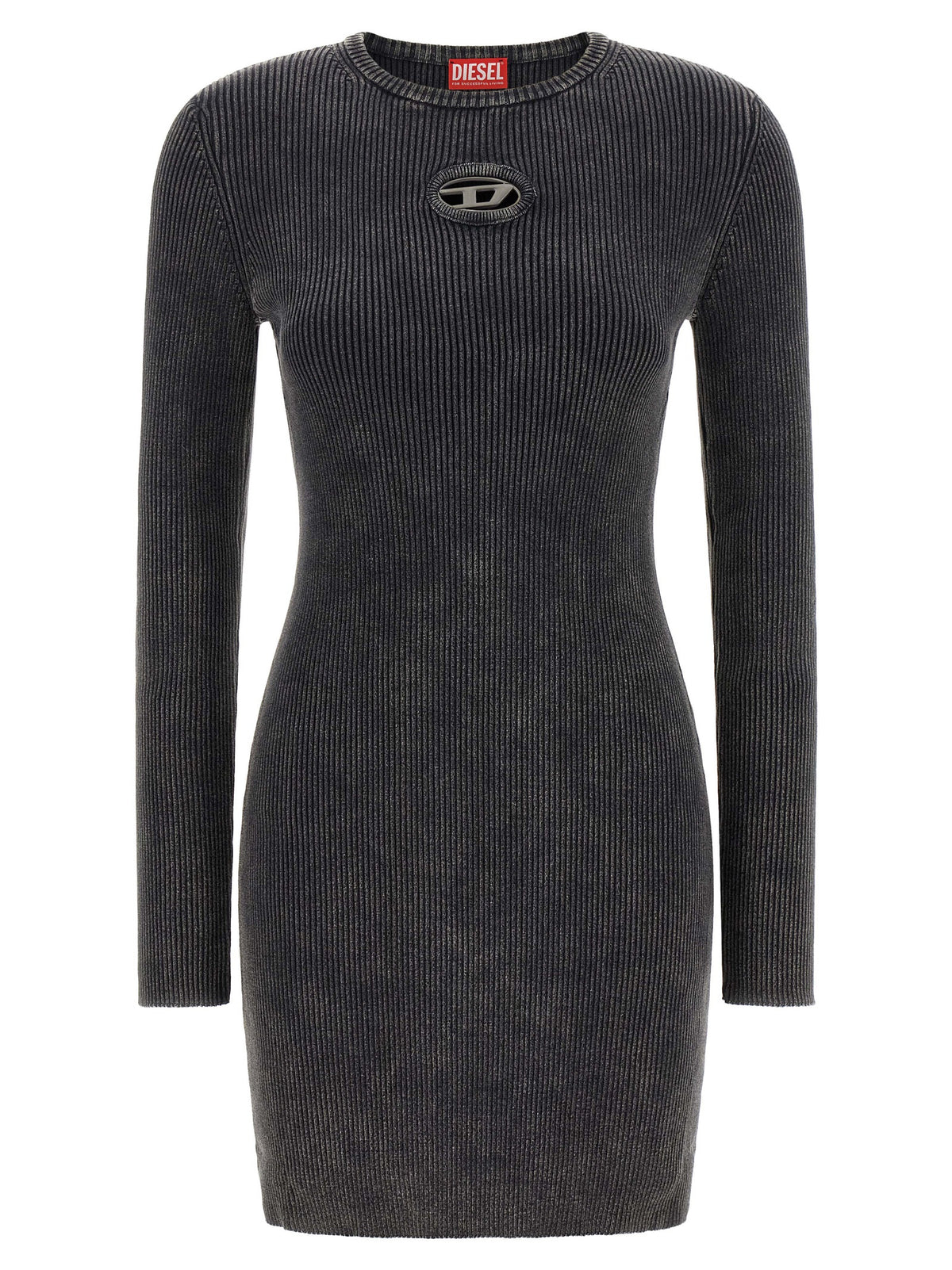 Diesel Black Cotton Short Dress