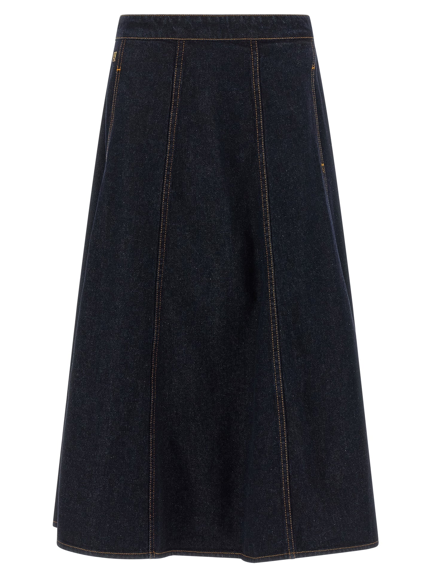 Alberta Ferretti Blue Cotton Mini Skirt